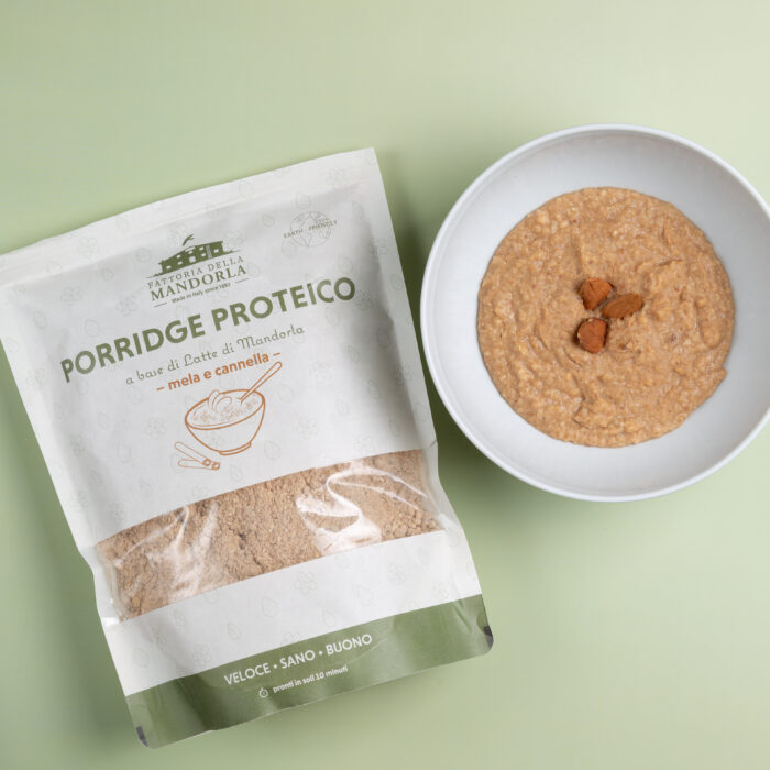 preparato per porridge proteico mela e cannella